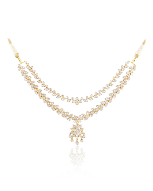 Moni Polki And Diamond Necklace