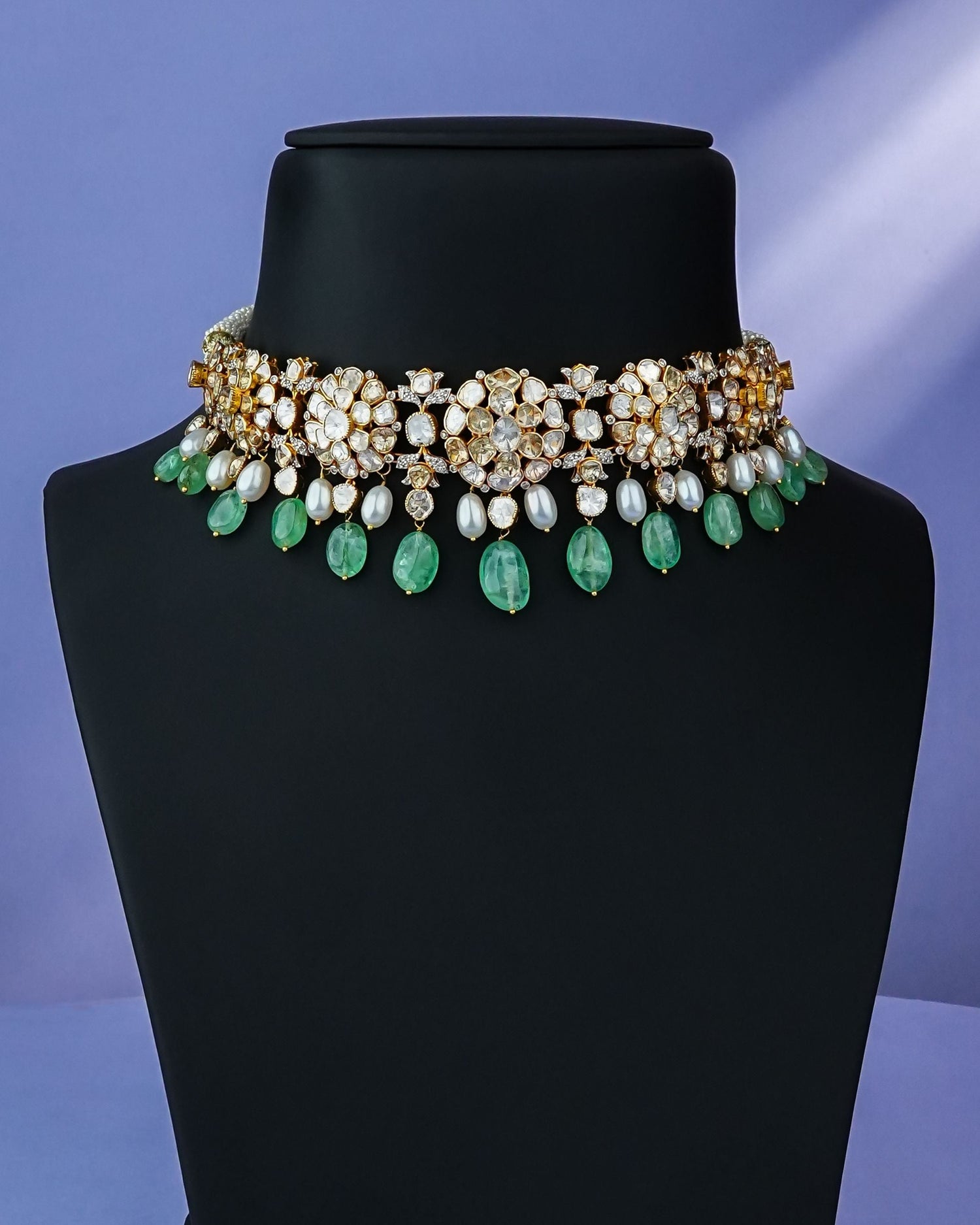 Nida Polki And Diamond Choker