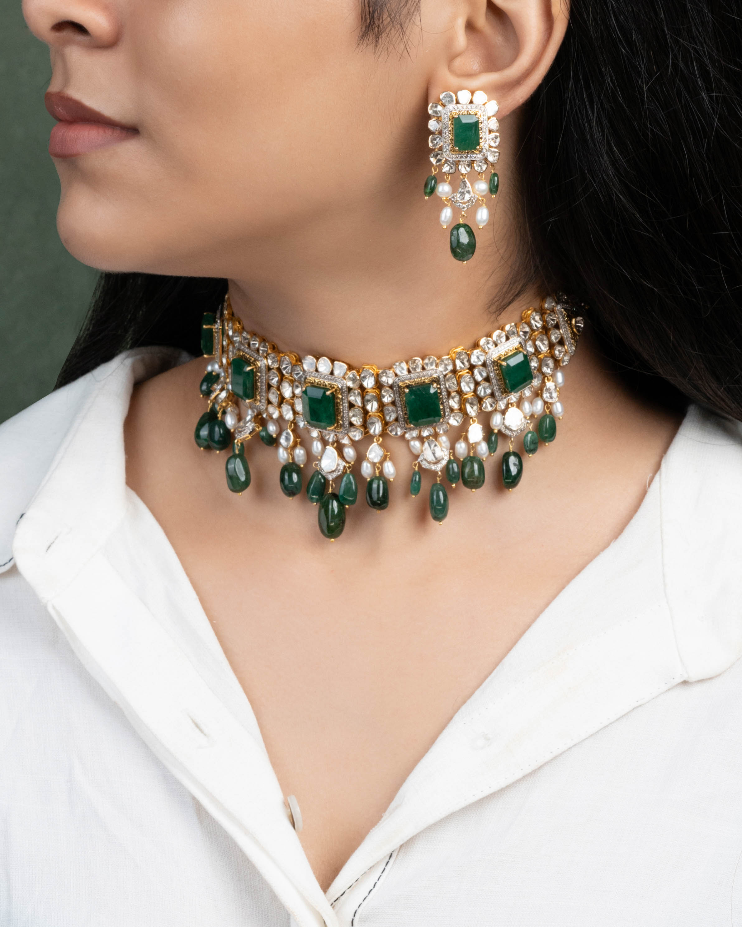 Kajal Polki And Diamond Choker