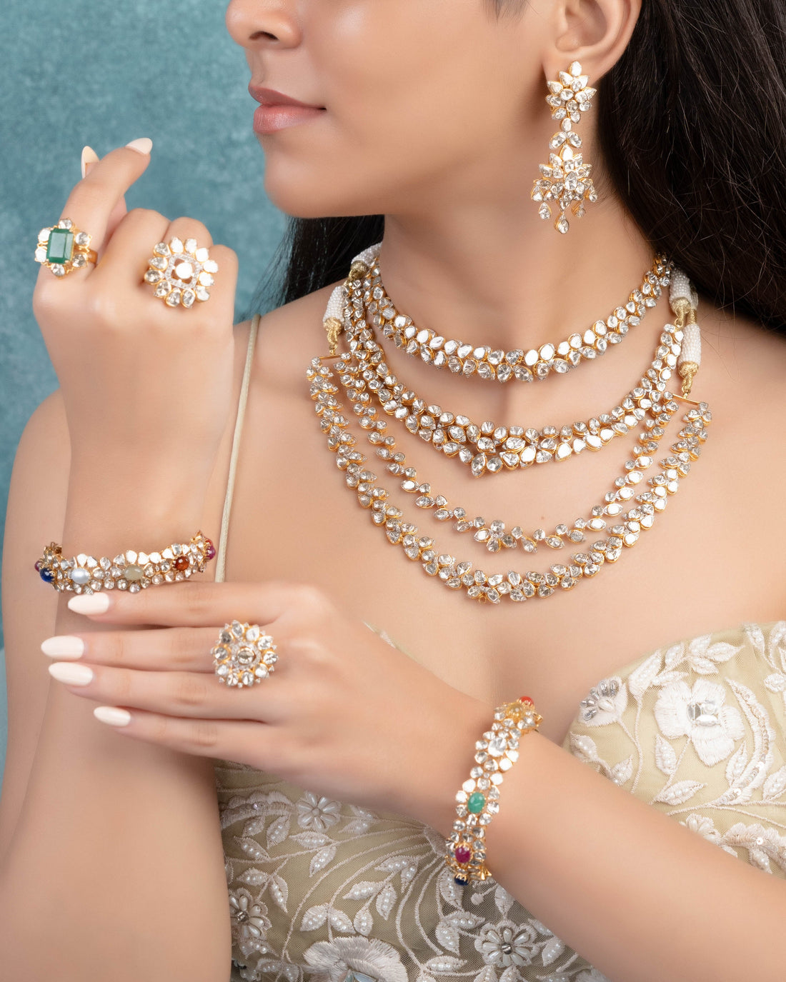 Mukti Polki And Diamond Bridal Set