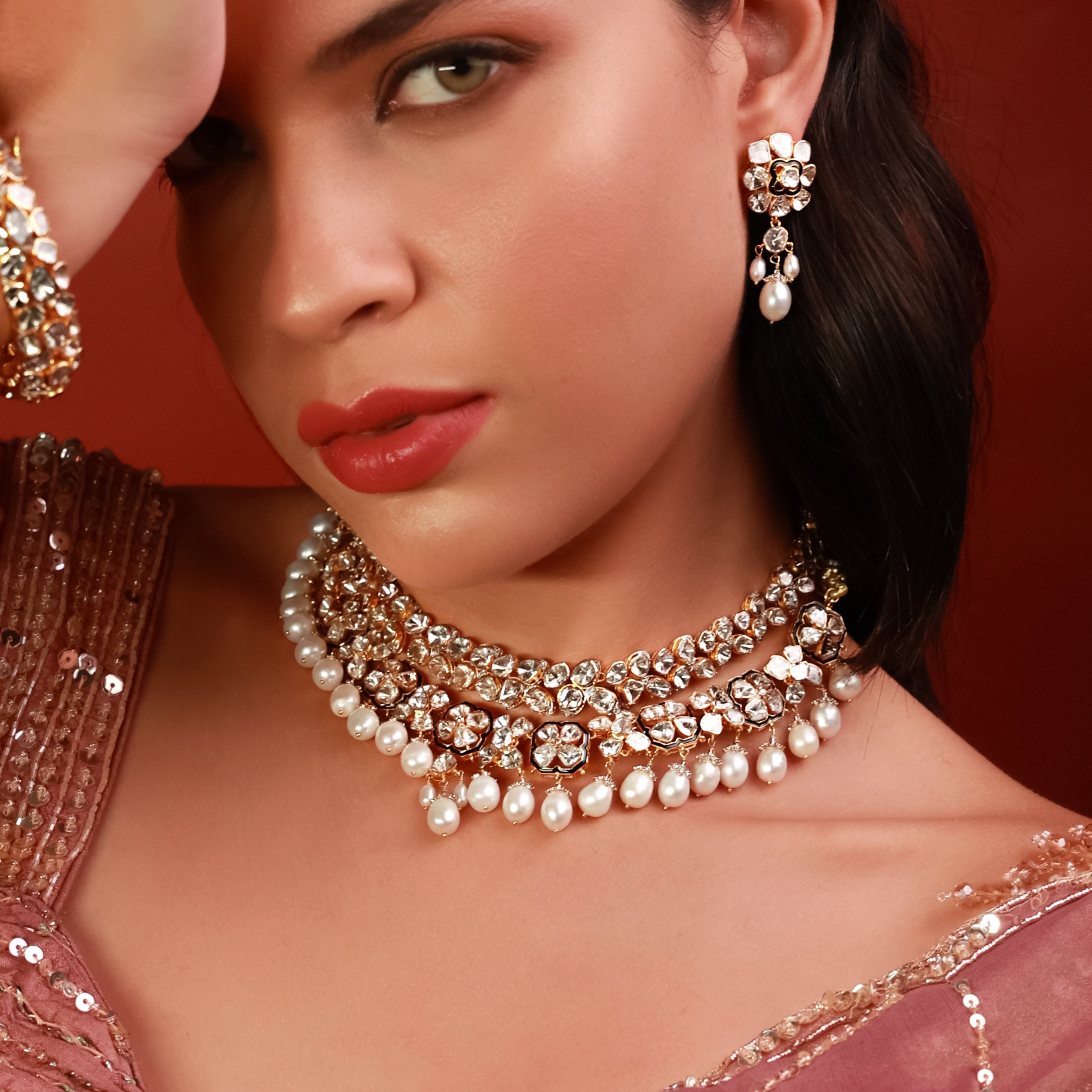 Mukti Bridal Polki And Diamond Set