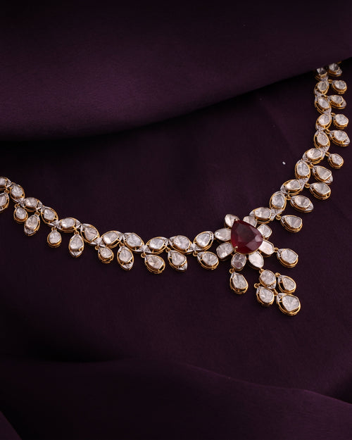 Heer Polki And Diamond Necklace
