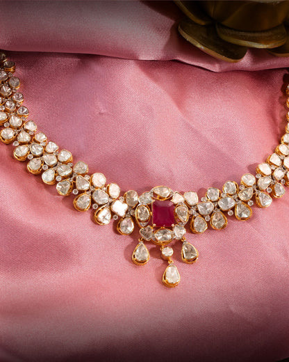 Ruchita Polki And Diamond Necklace