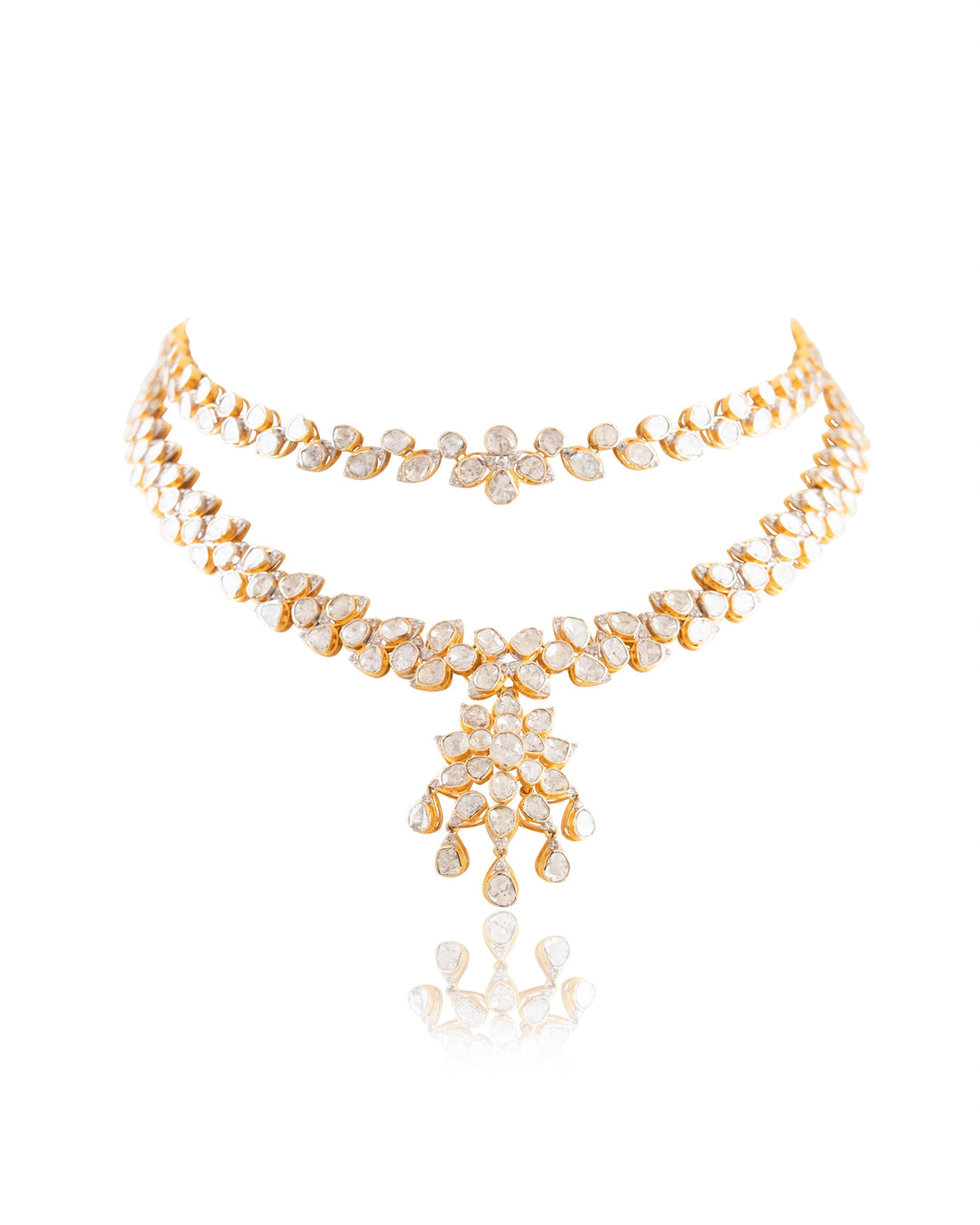 Shakti Polki And Diamond Necklace