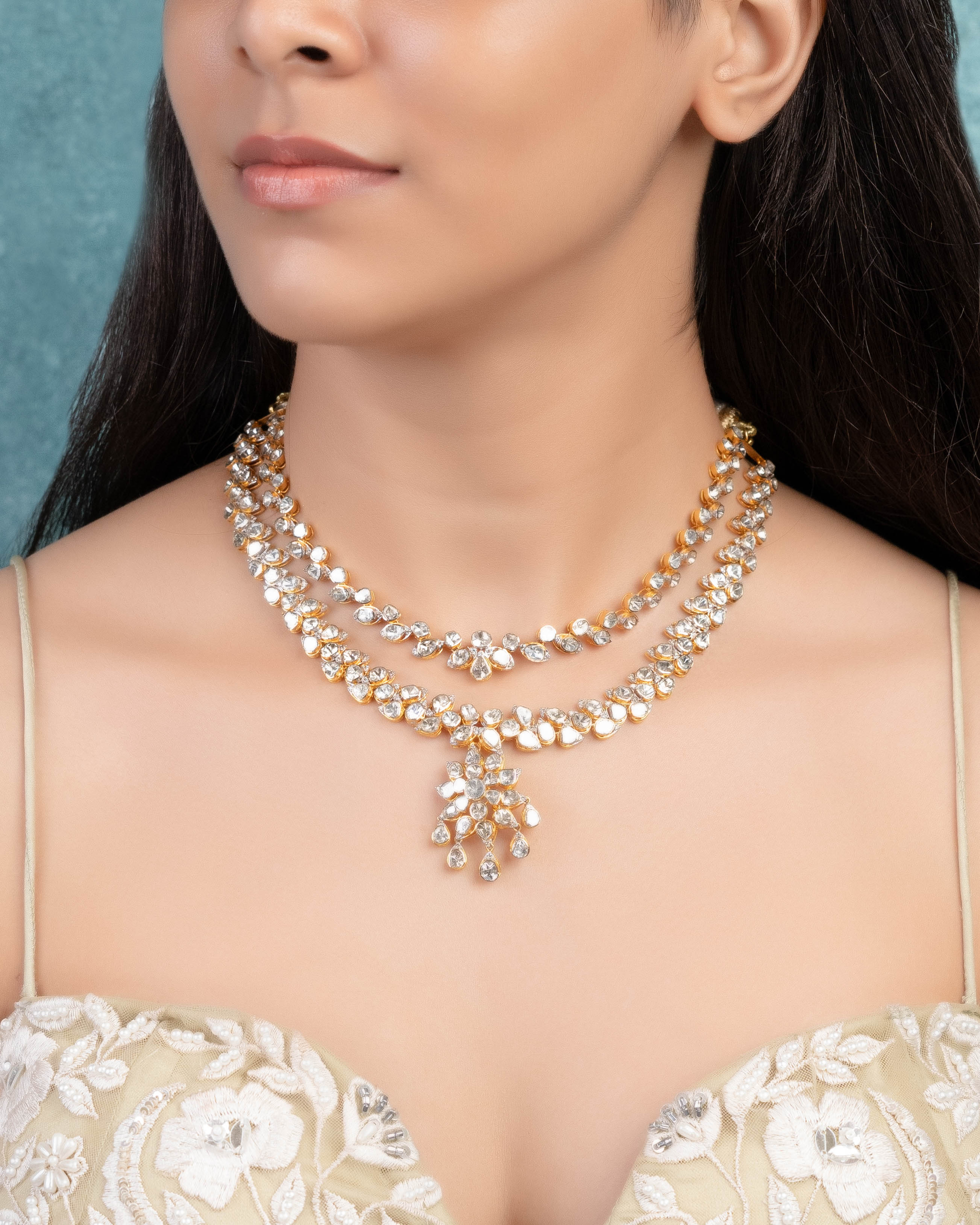 Shakti Polki And Diamond Necklace