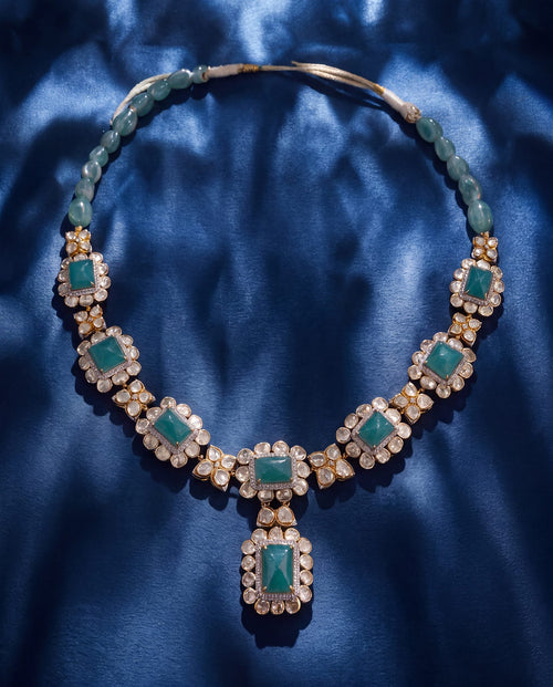 Idika Polki And Diamond Necklace