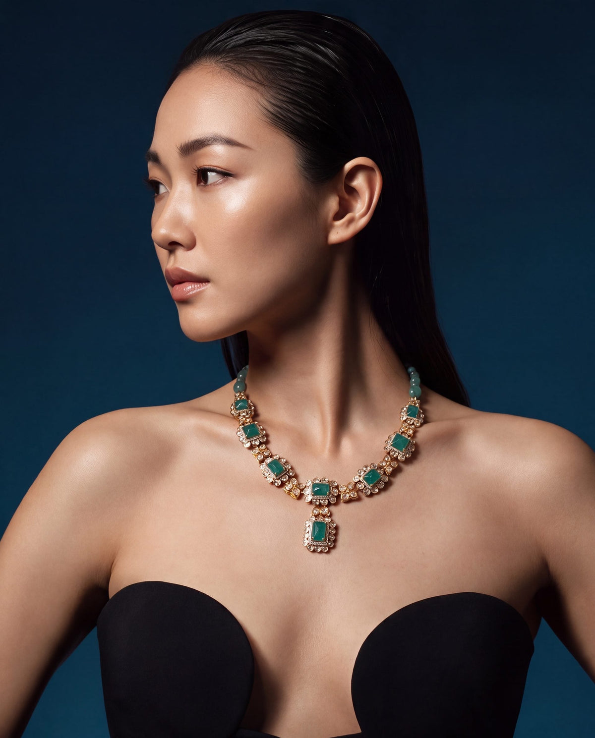 Idika Polki And Diamond Necklace