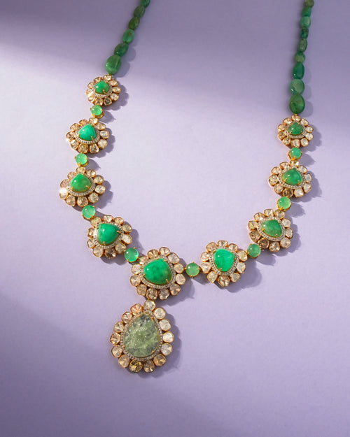 Naina Polki And Diamond Long Necklace