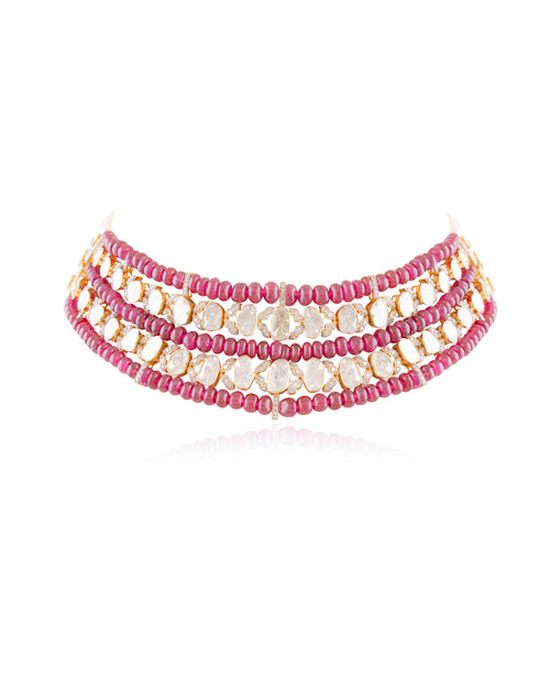 Tina Polki And Diamond Choker