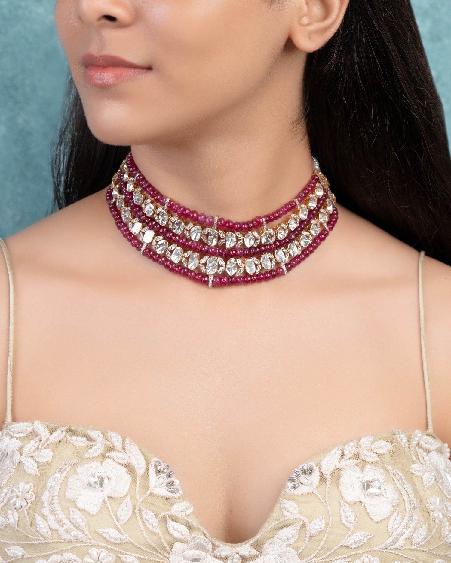 Tina Polki And Diamond Choker