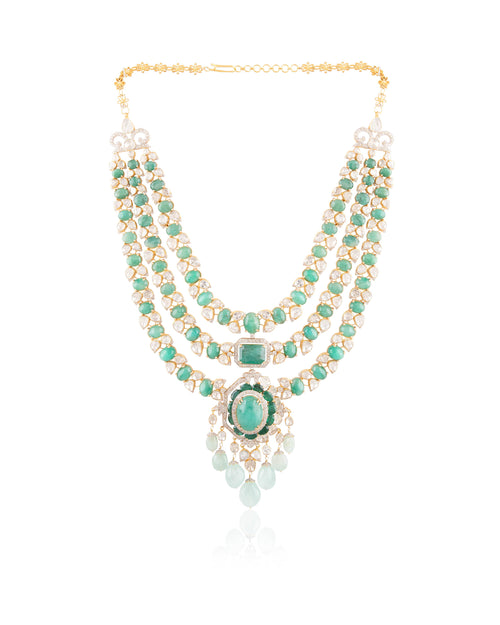 Ella Polki And Diamond Long Necklace