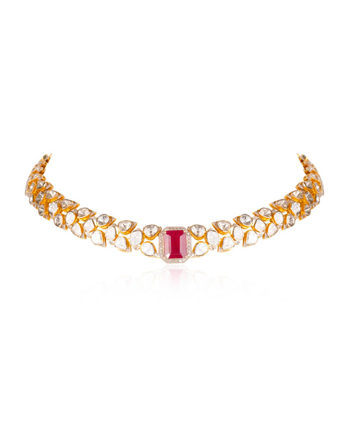 Mira Polki And Diamond Necklace