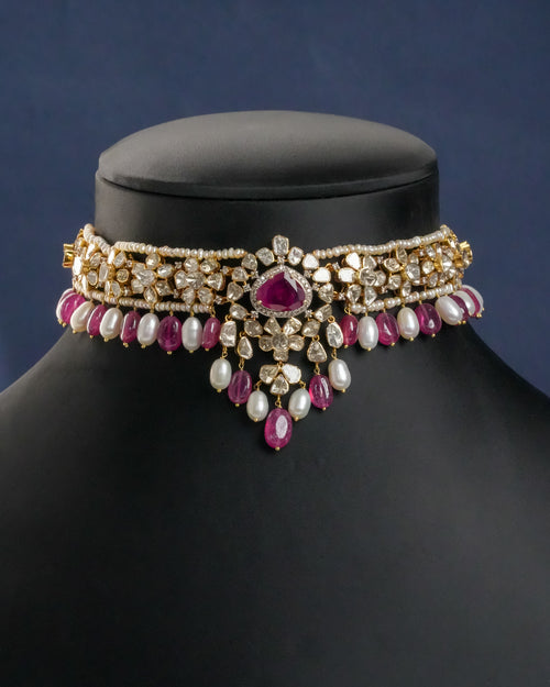 Elara Polki And Diamond Choker