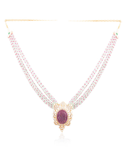 Lakshya Polki And Diamond Necklace