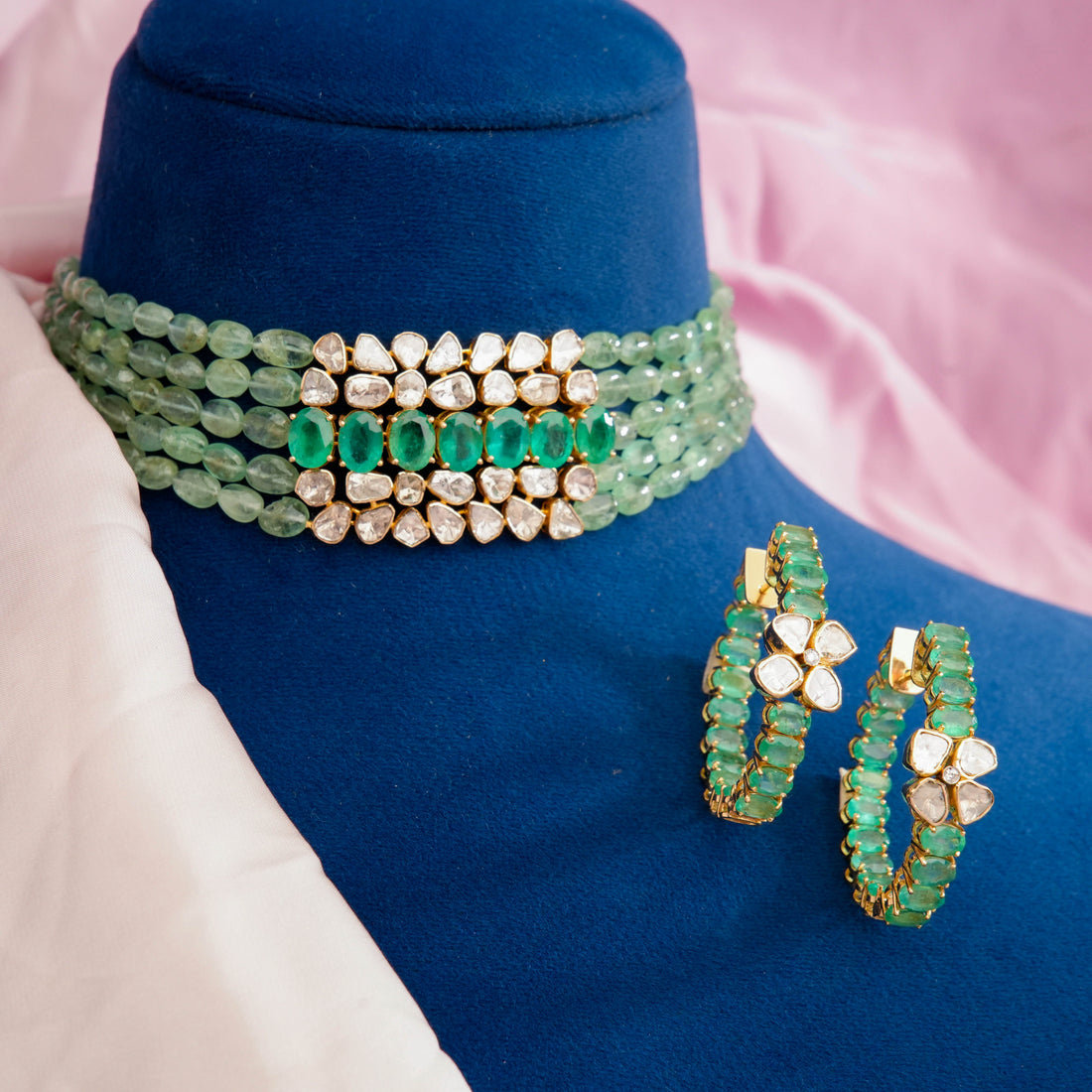 Noor Polki Bead Choker