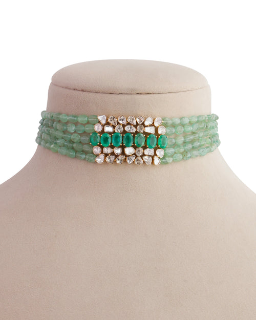 Camellia Polki  Bead Choker