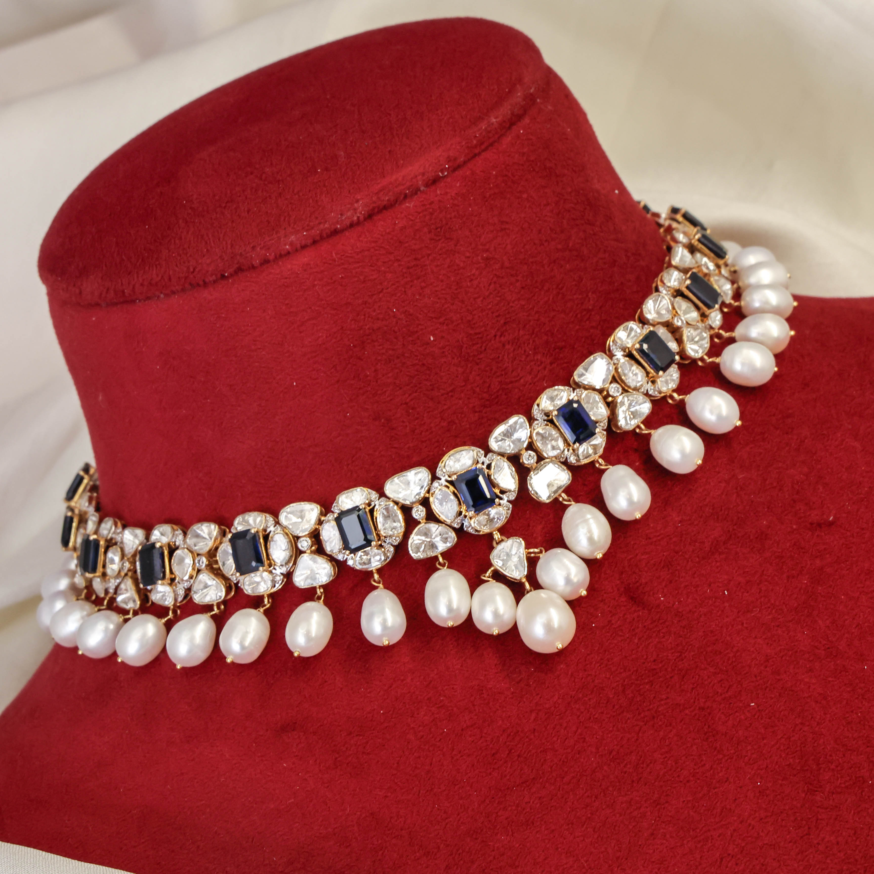 Anam Polki And Diamond Choker