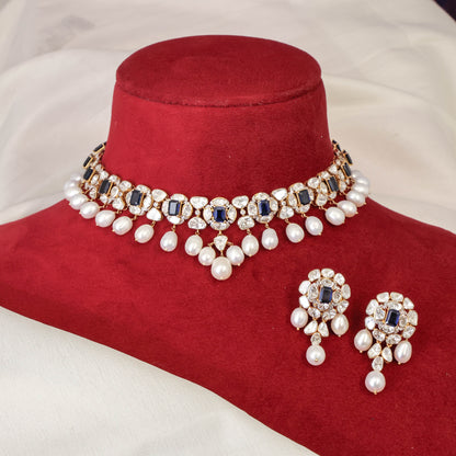 Anam Polki And Diamond Choker