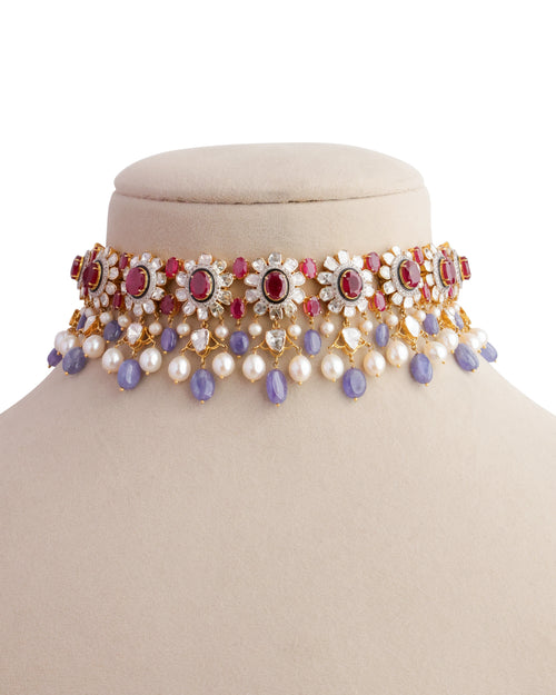 Jacinta Polki And Diamond Choker