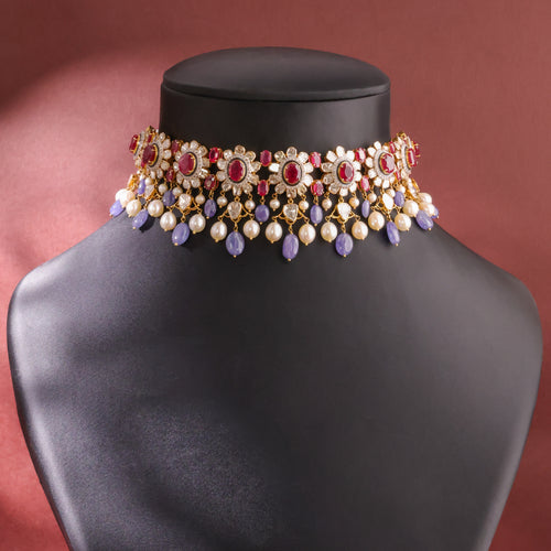 Jacinta Polki And Diamond Choker