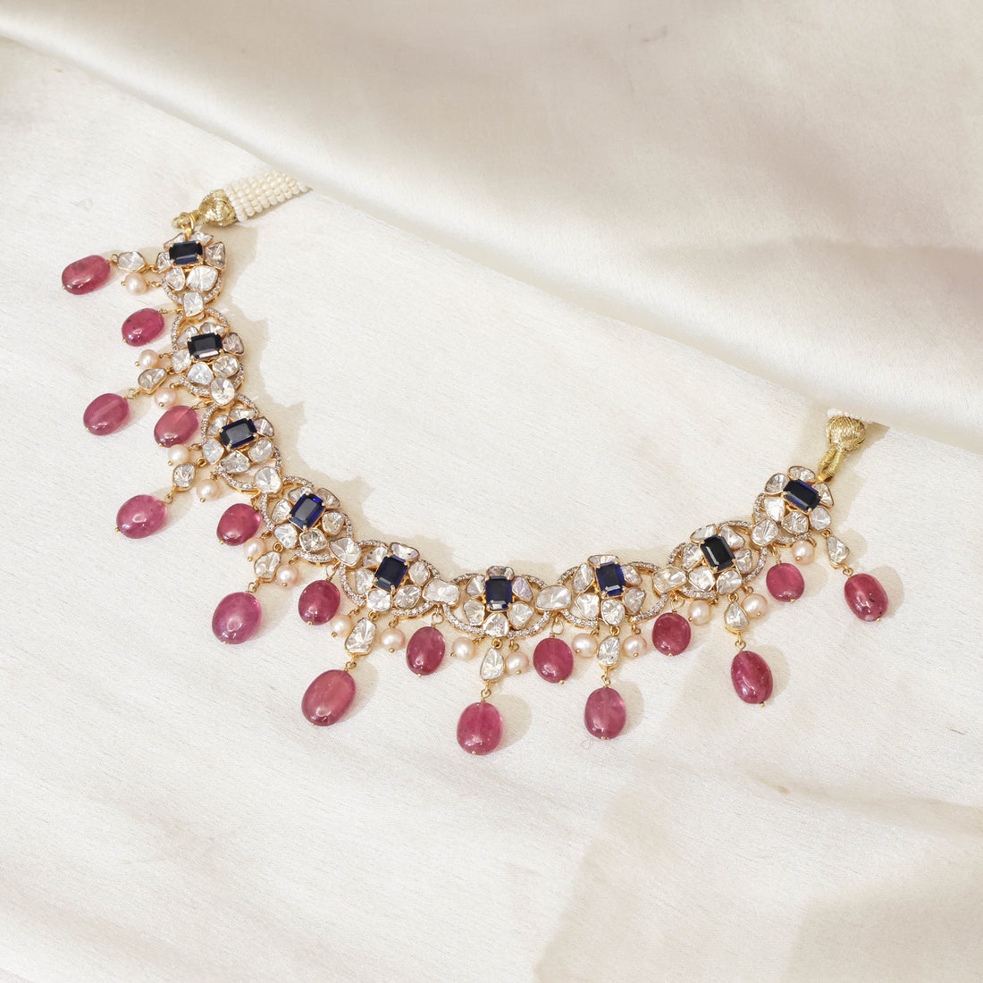 Latika Polki And Diamond Necklace