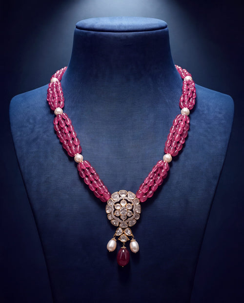 Nishita Polki And Diamond Bead Choker