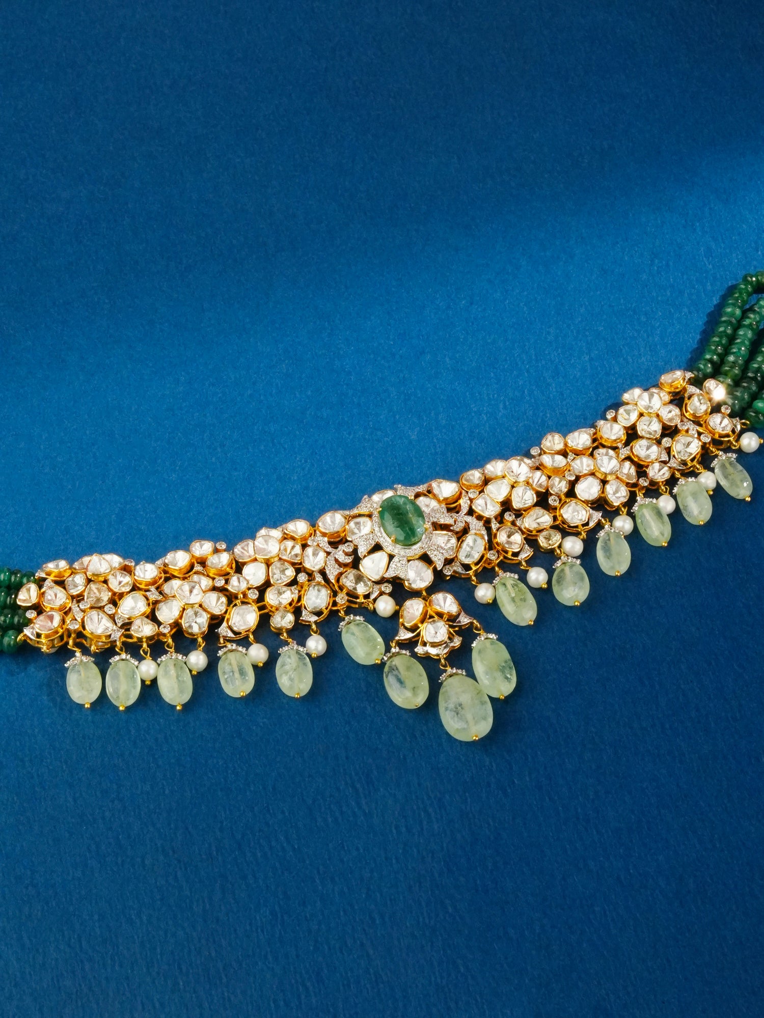 Asher Polki And Diamond Choker