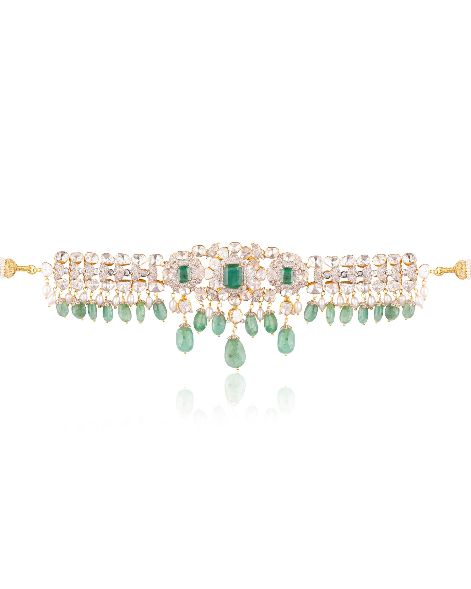 Janani Polki And Diamond Choker