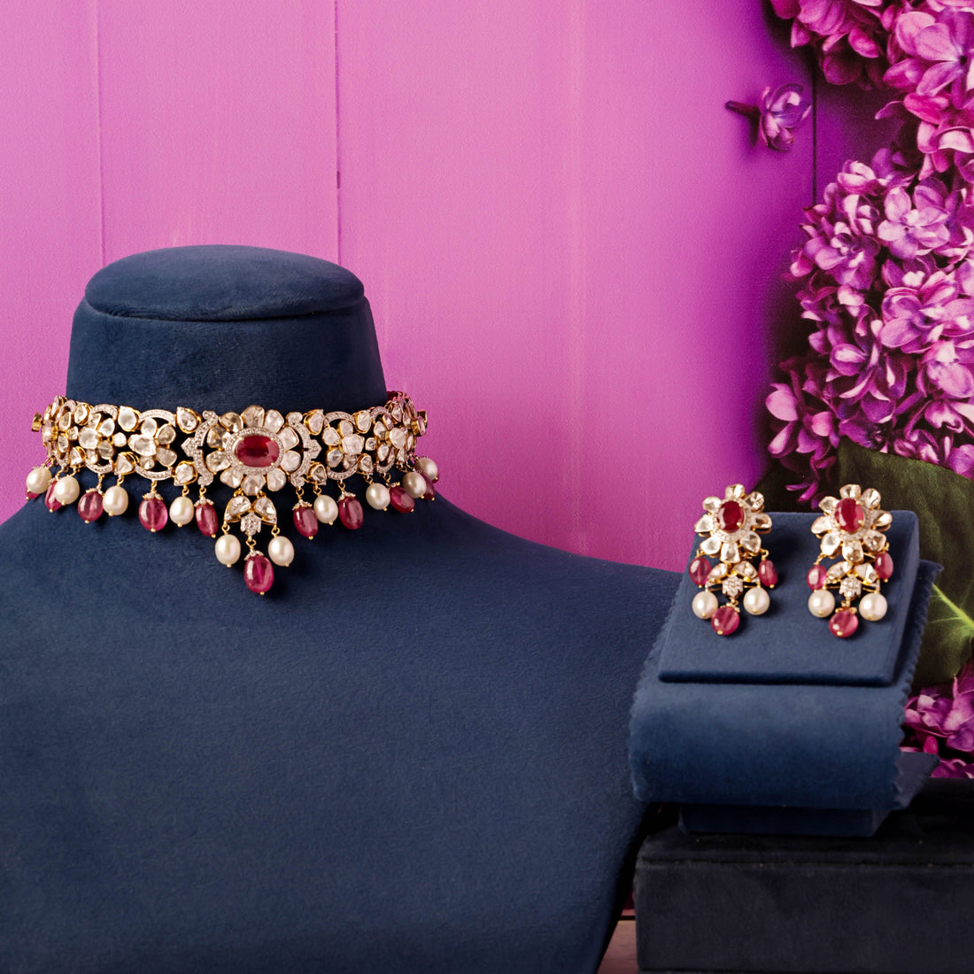 Shivika Polki And Diamond Choker