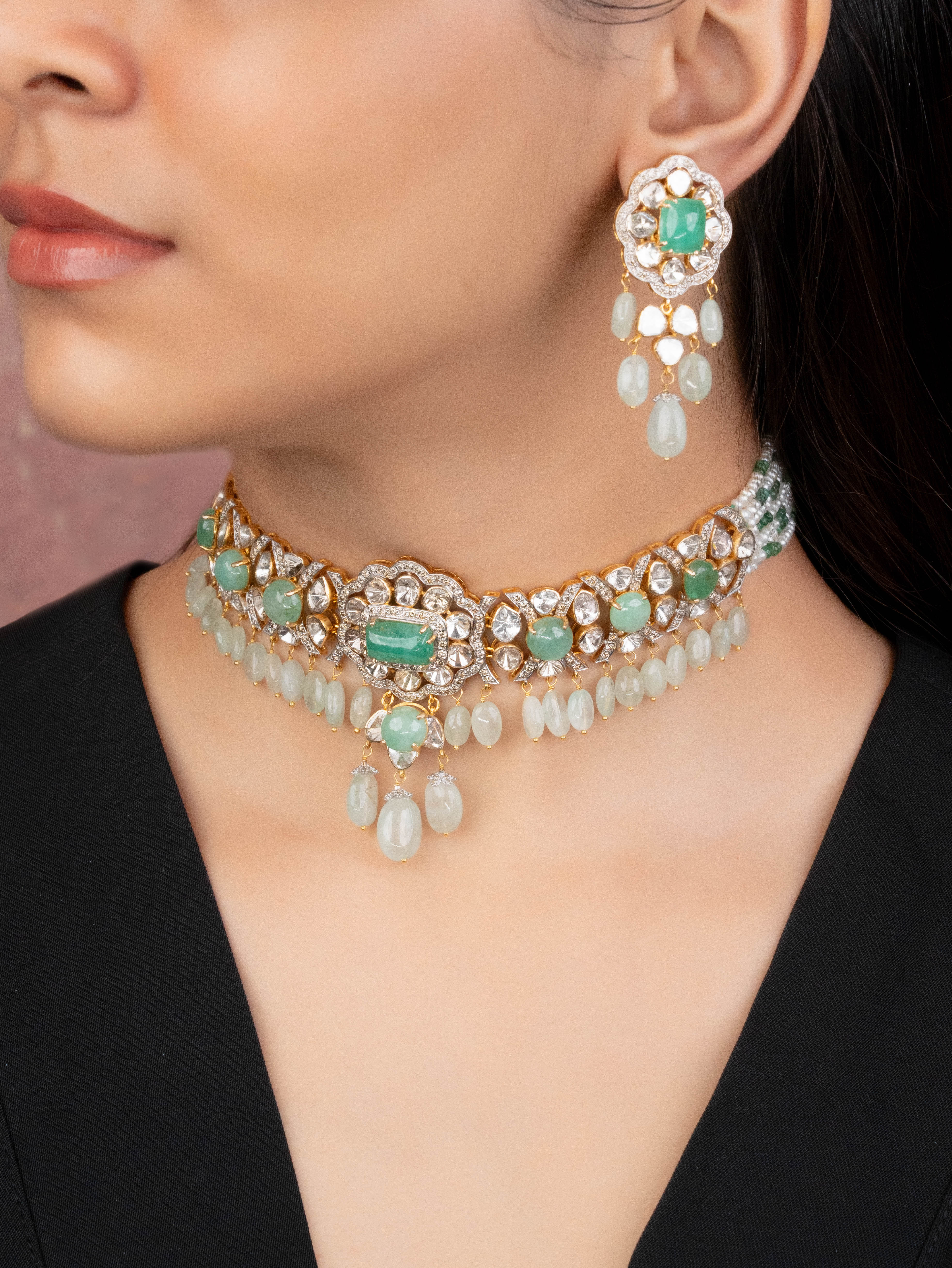 Heena Polki And Diamond Choker