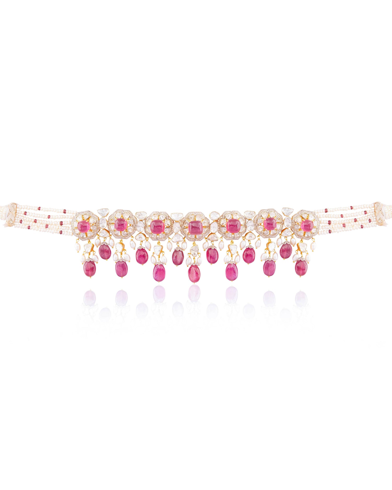 Sage Polki And Diamond Choker