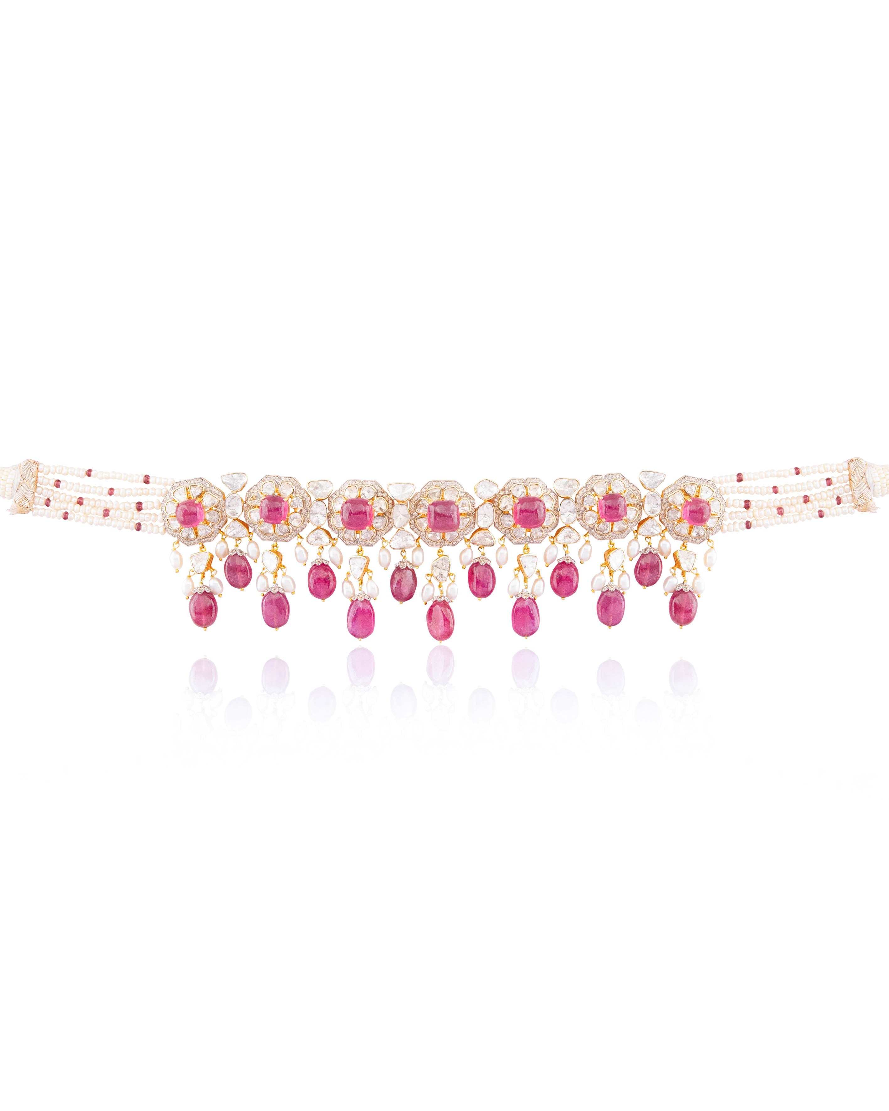 Sage Polki And Diamond Choker