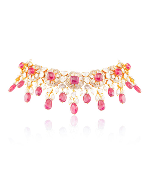 Sage Polki And Diamond Choker