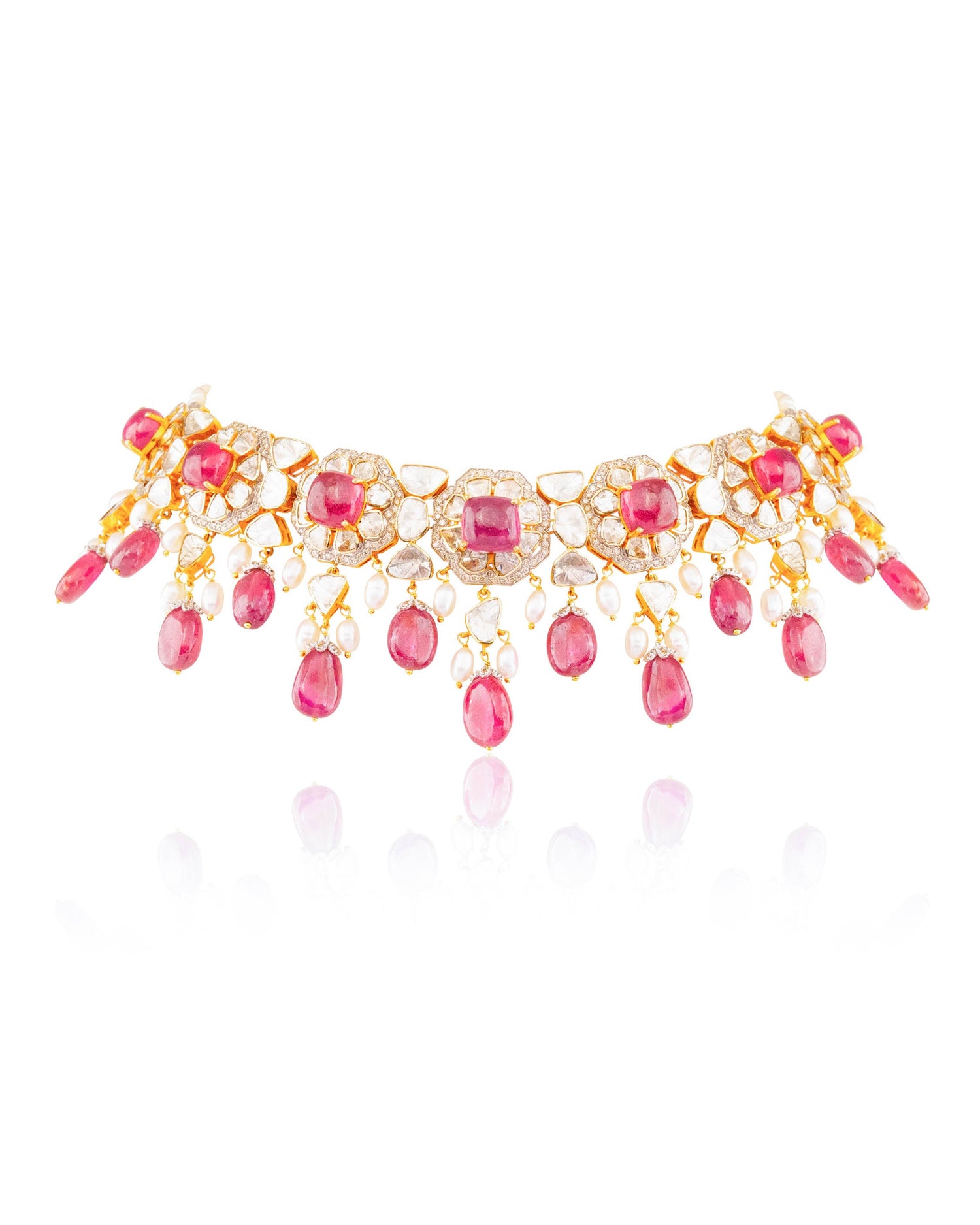 Sage Polki And Diamond Choker