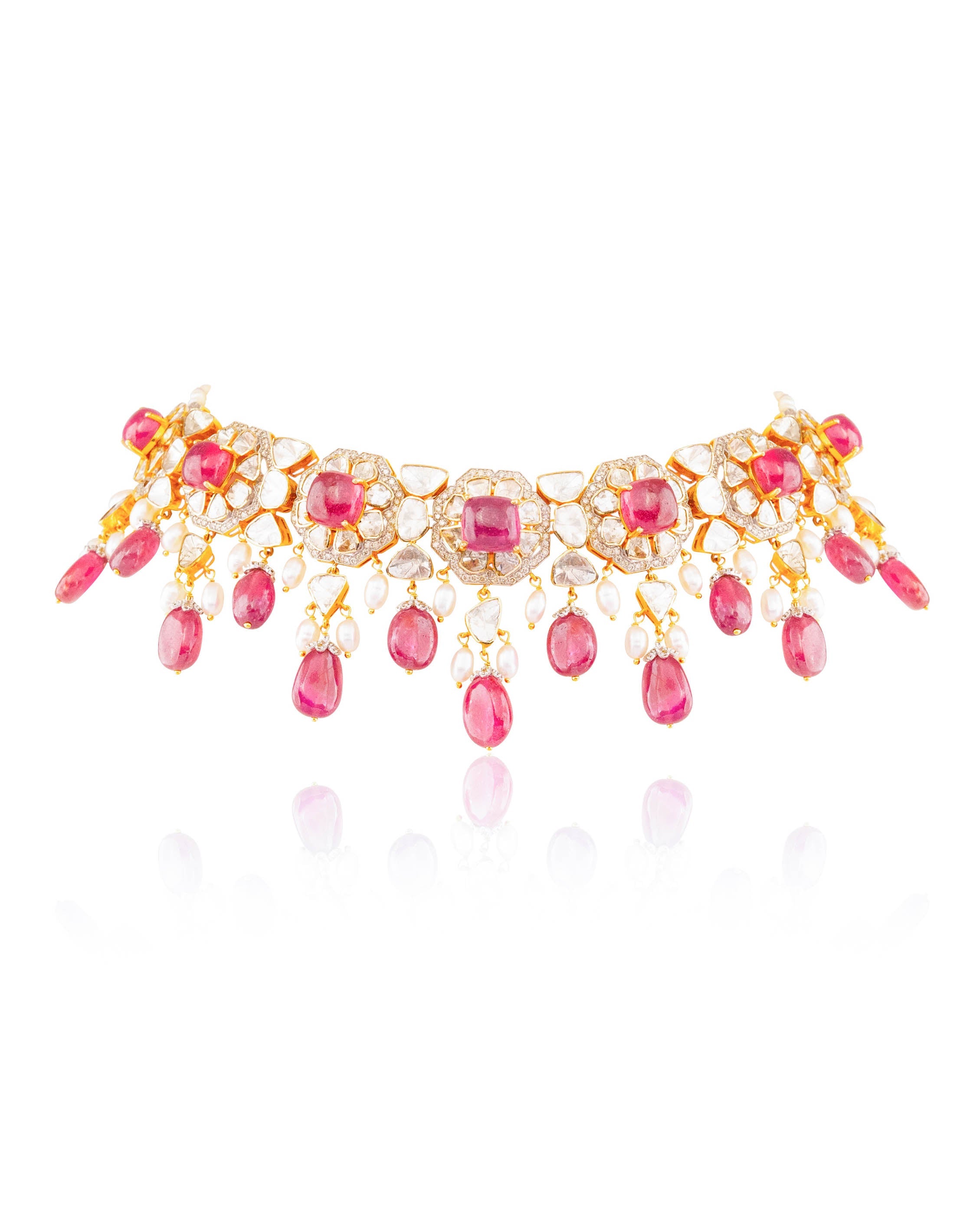 Sage Polki And Diamond Choker