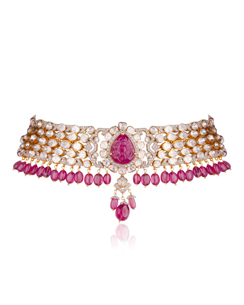 Oraya Polki And Diamond Choker