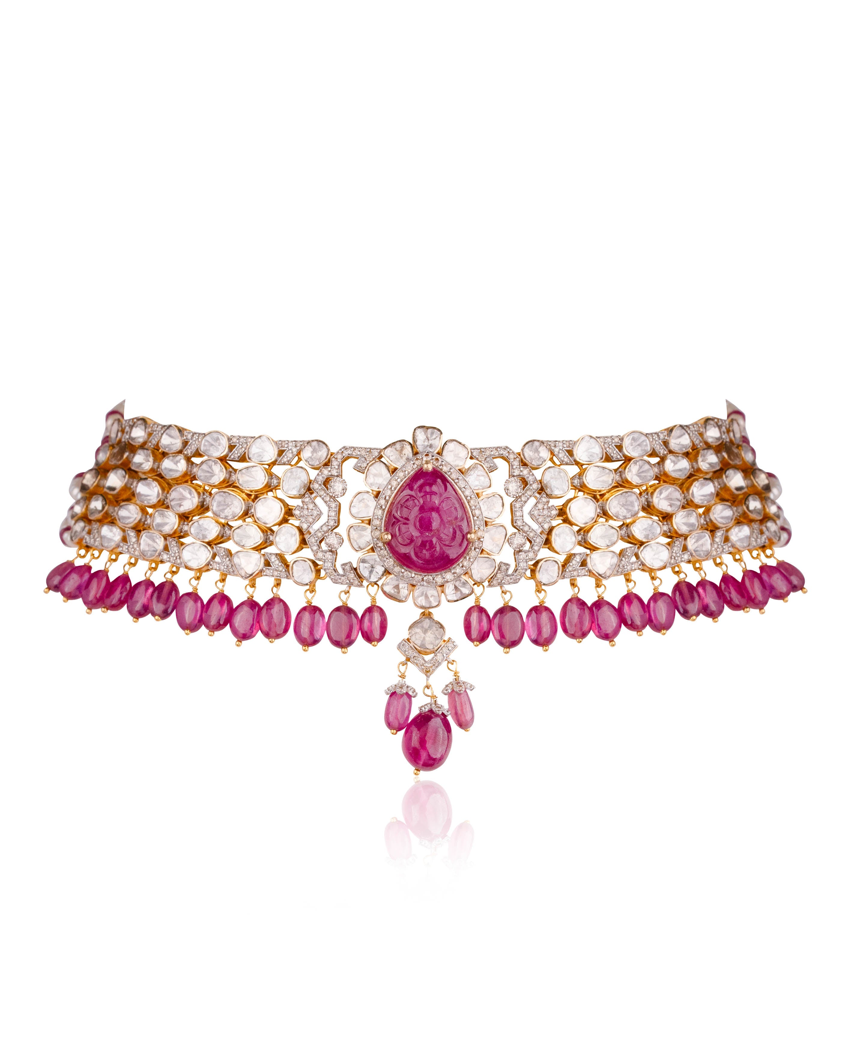 Meher Polki And Diamond Choker