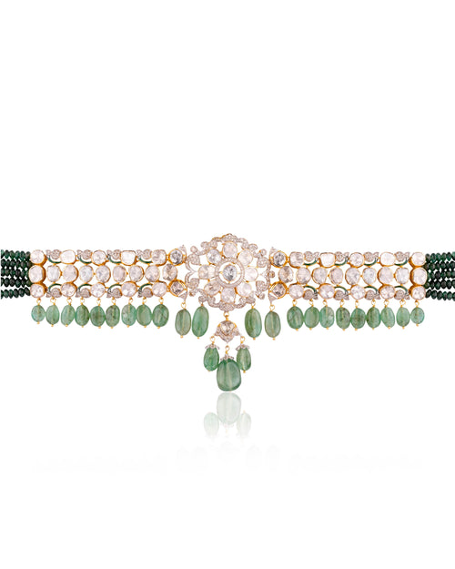 Mevish Polki And Diamond Choker