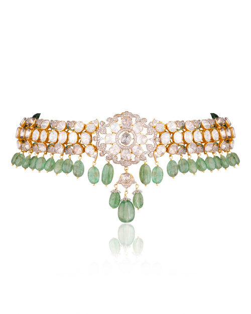 Mevish Polki And Diamond Choker
