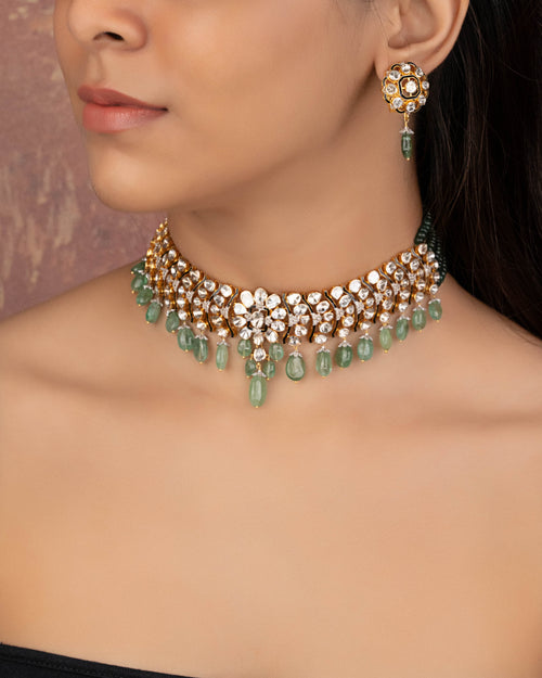 Misbha Polki And Diamond Choker