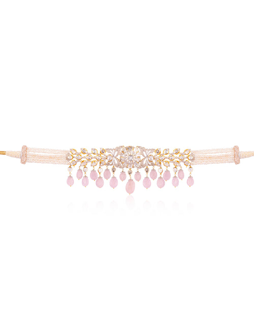 Jelisha Polki And Diamond Bead Choker