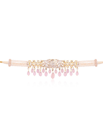 Mudita Polki And Diamond Bead Choker