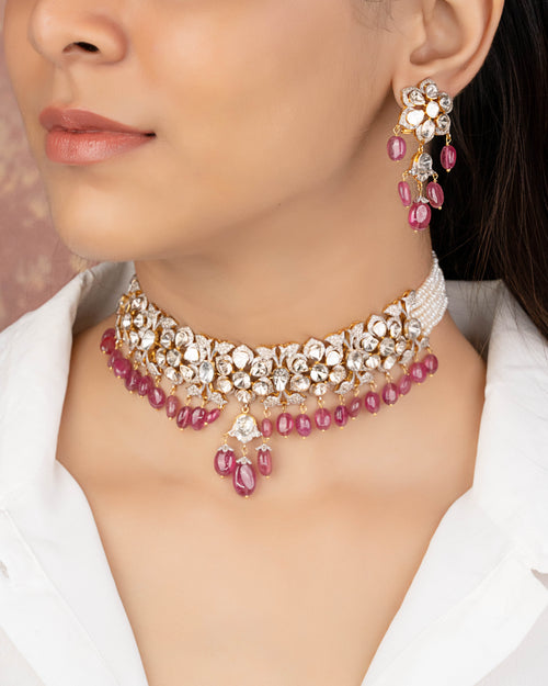 Mishka Polki And Diamond Choker