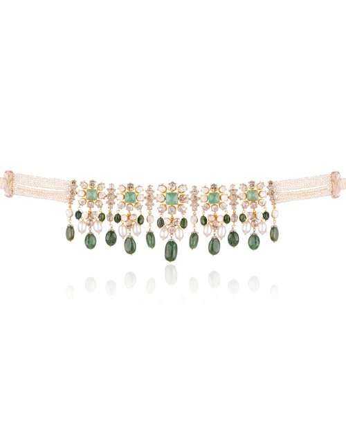 Takshvi Polki And Diamond Choker