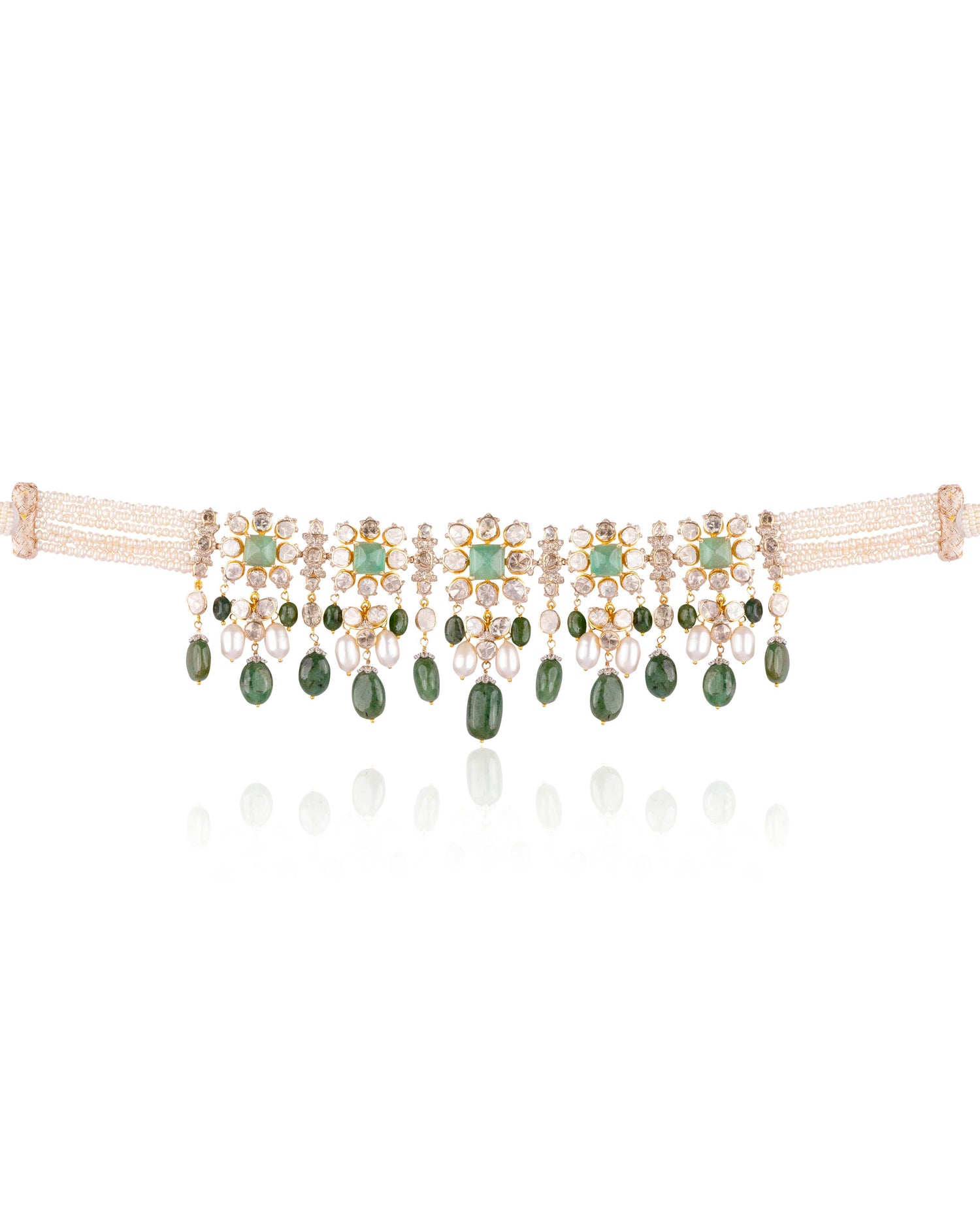 Takshvi Polki And Diamond Choker