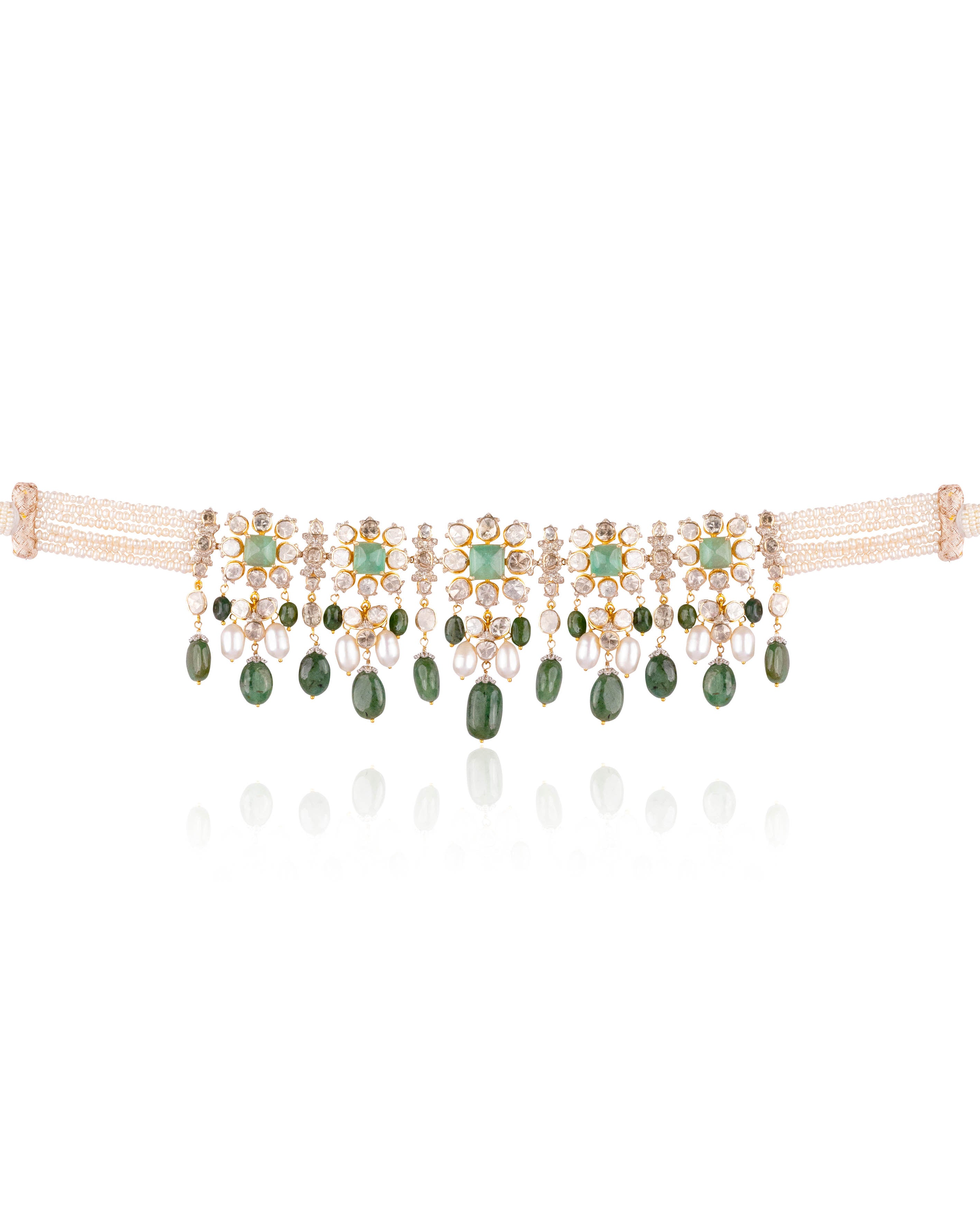 Takshvi Polki And Diamond Choker