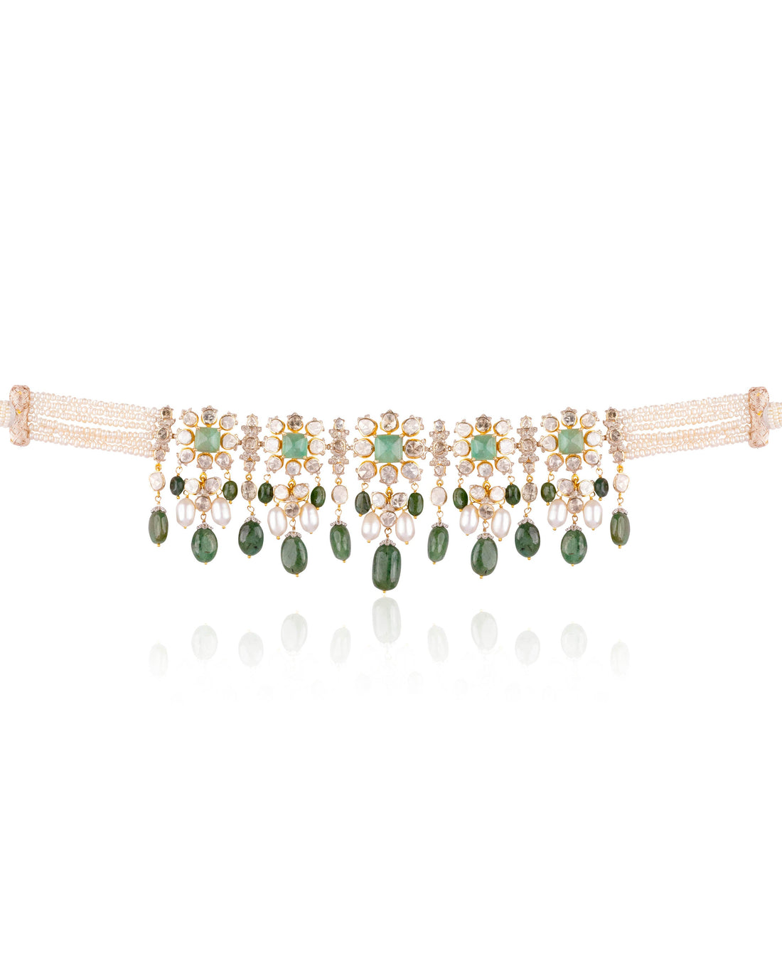 Takshvi Polki And Diamond Choker
