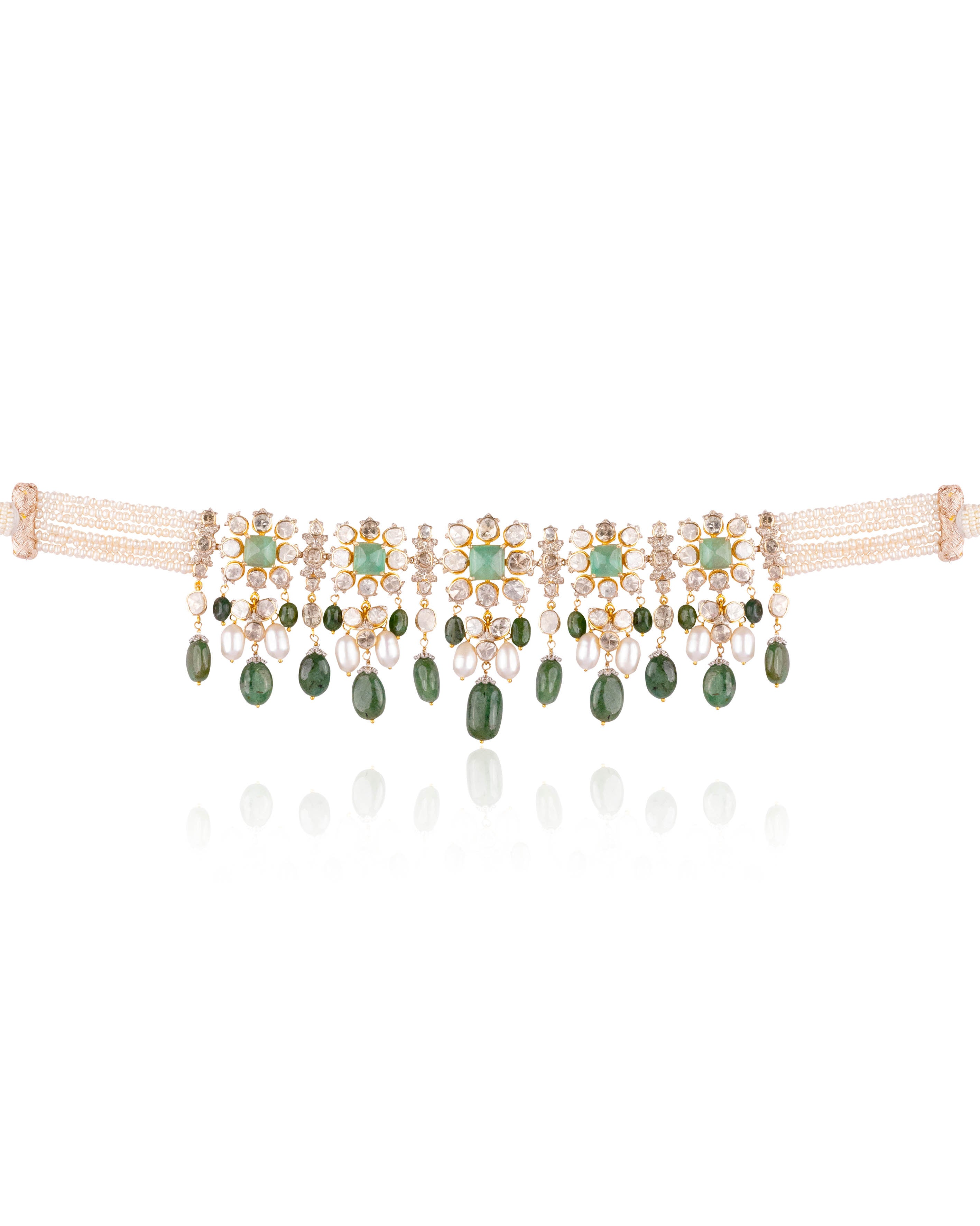 Takshvi Polki And Diamond Choker