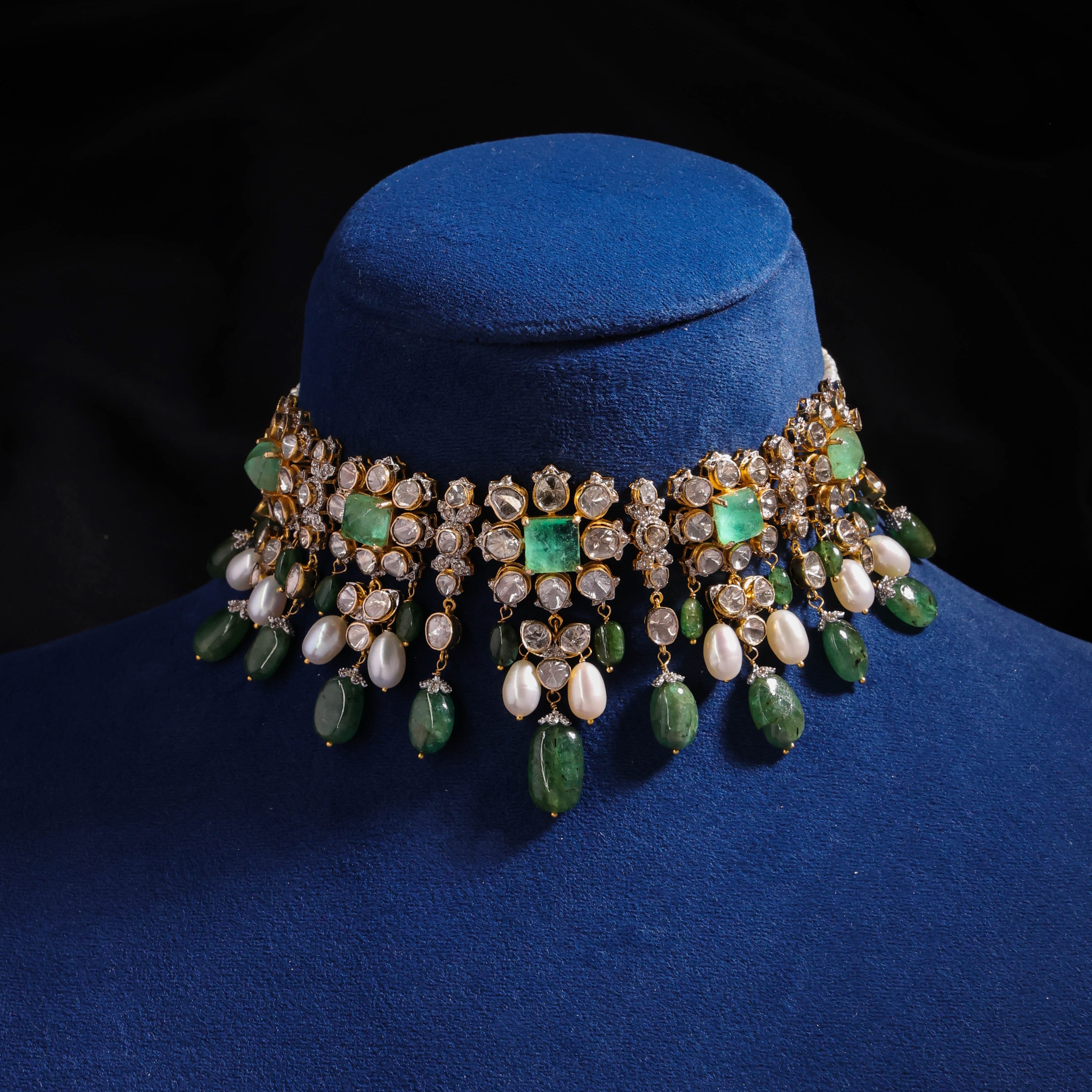 Takshvi Polki And Diamond Choker