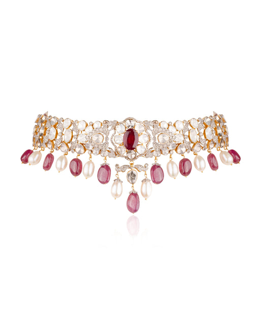 Krishti Polki And Diamond Choker